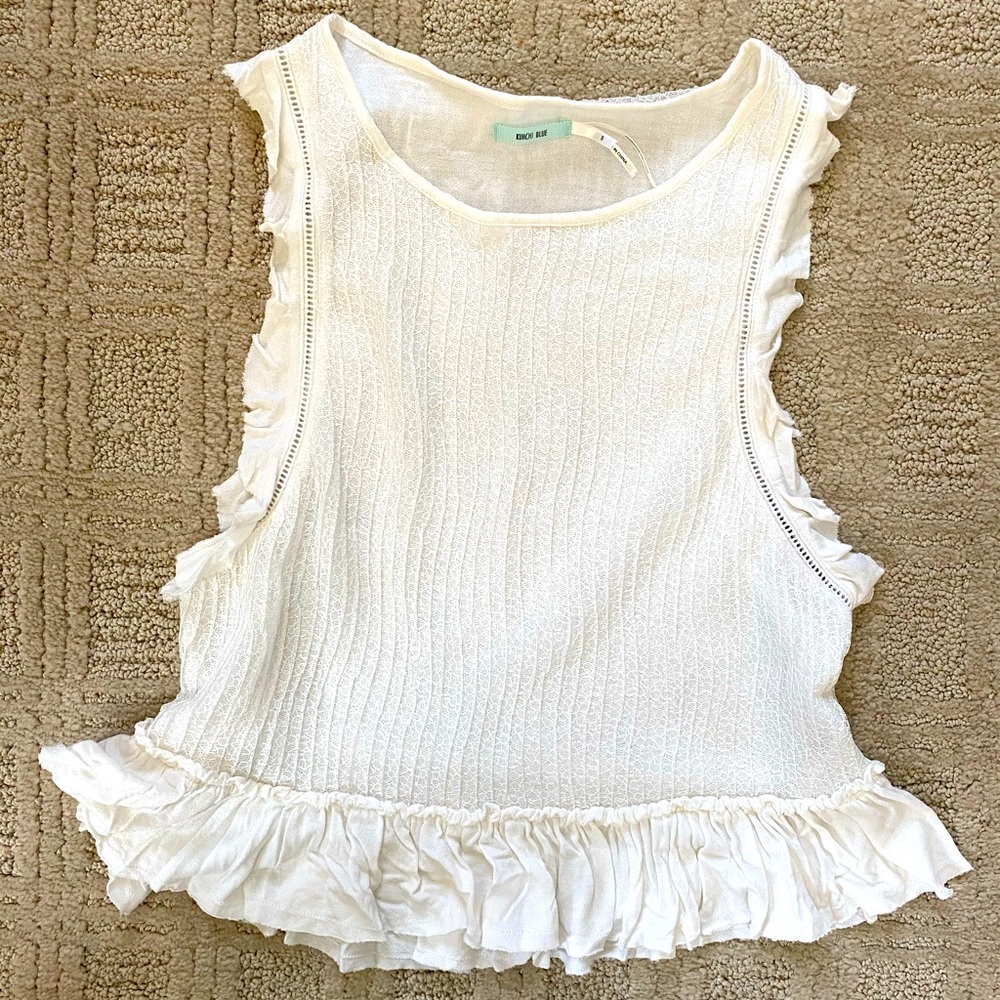 Boho white crop top